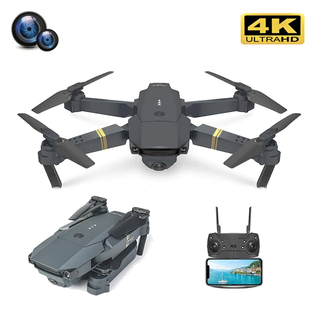 Onetify Ninja Dragon Alpha Z PRO 4K Wide Angle Dual Camera Drone